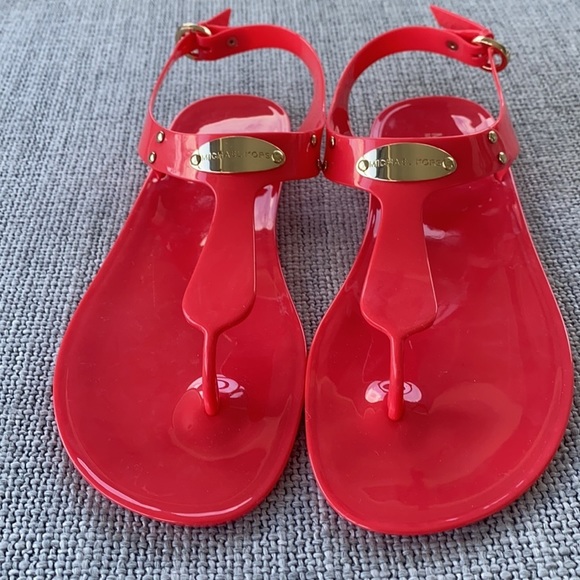Michael Kors Red Sandals - Picture 1 of 8
